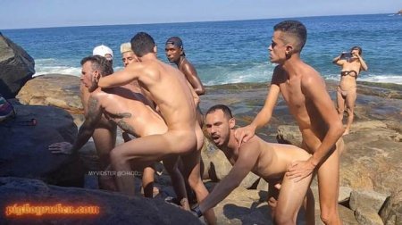 Bareback Orgy On The Beach - PigBoyRuben, Marc Ferri, Renbri Carioca, Puto4, Ander Hard, Robert Putariazs