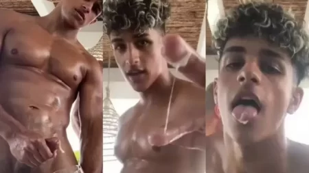 Sepanta @hunksep And Leo Drink Cum