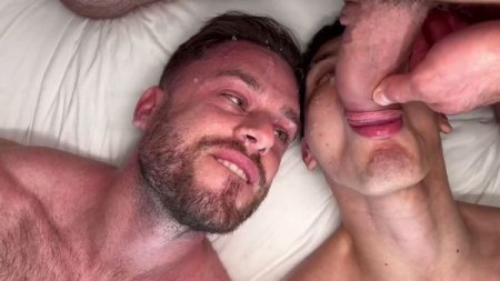 Threesome Leo Domenico fucks Manuel Reyes and Bastian Karim